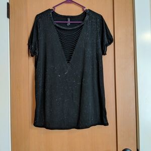 Deep V washed out Tee